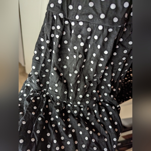 Wednesdays Girl black and white polka dot dress stretchy size 26  NWT - Picture 8 of 12